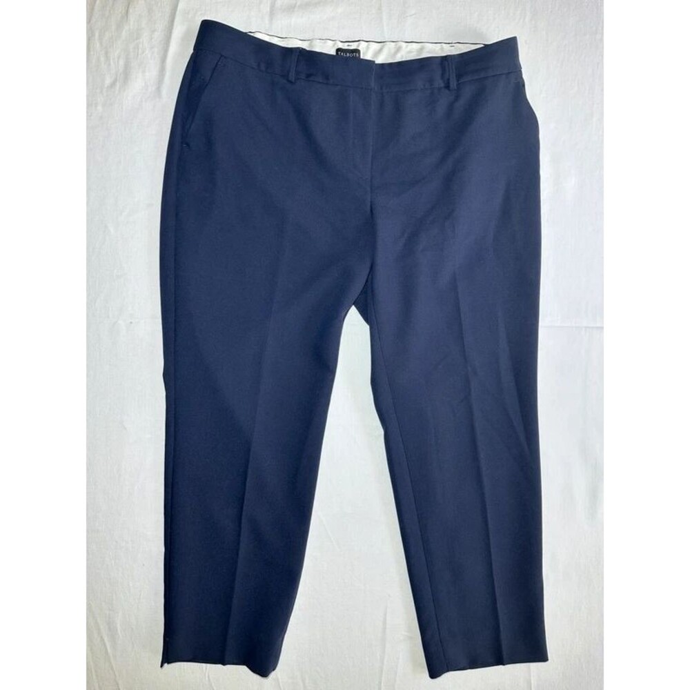 Talbots Hampshire Lightweight Double Cloth Straight Ankle Pant Curvy Fit sz 18W